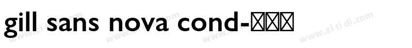 gill sans nova cond字体转换